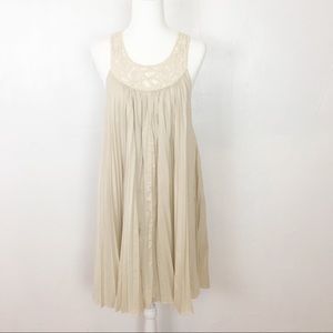 NWTAnthropologie Ryu Accordion Pleat Crochet Dress